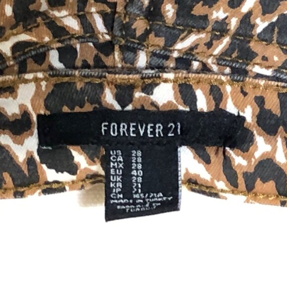 Forever 21 Leopard Print Skinny Jeans 28 - Picture 7 of 7